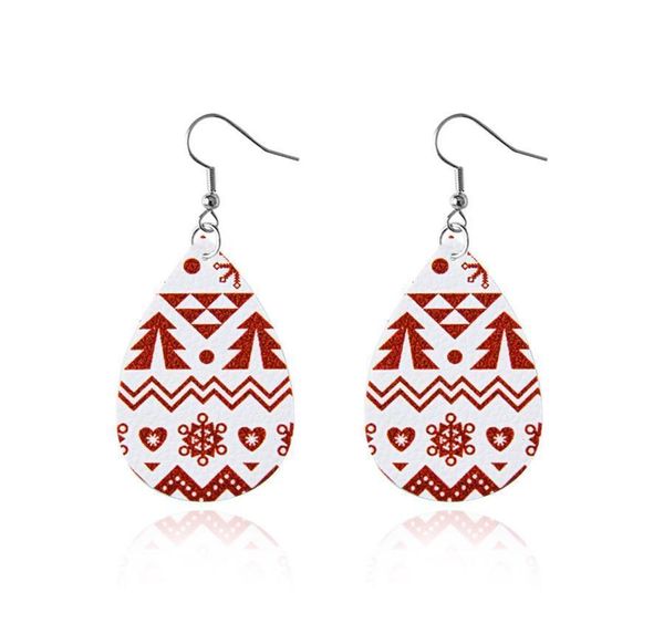 

woman leather christmas earrings bohemian lady pu leather water drop pendant earrings jewelry xmas part jllqsx home003, Silver