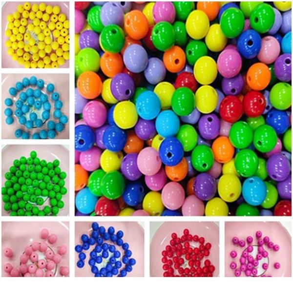 

diy bracelet necklace candy color acrylic solid color beads hand-beaded straight hole decoration accessories 6m bbyzbi
