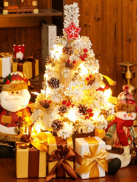 

ornaments mini deskdecoration 60cmins flocking christmas tree home
