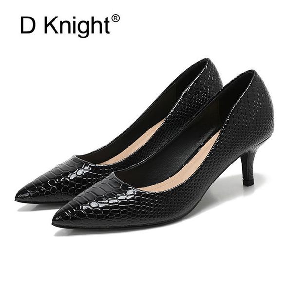 

fashion snakeskin women's high heels shoes woman valentine shoes multicolour small thin heel wedding pumps lady, Black