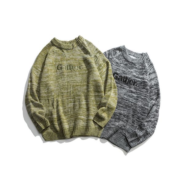 

2021 simple version the east gate autumn male and female sweater new literary door style mesh k5jk, White;black