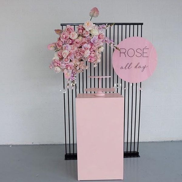 

square black metal backdrop wedding stage backdrop screen display stand without plinth stand wedding stage yudao734