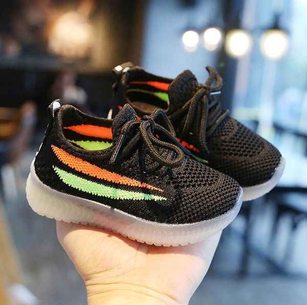 

kids flat 2020 autumn baby girls boys brand casual trainers children fashion breathable sport shoes boys running sneakers wmtghc rimmer, Black