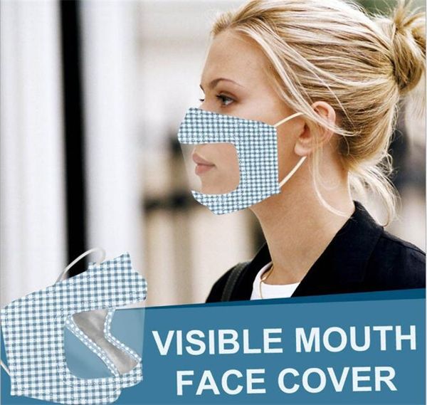 

factoryproof new lip daze language clear soft 2020 pet visable mouth face cover mask fashion washable resuable masks