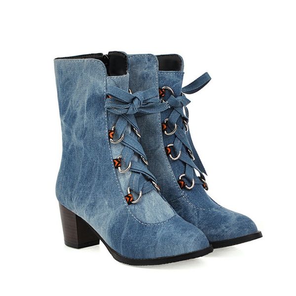 

woman flat boots brand women's shoes round toe winter footwear thigh high heels high booties ladies women, Black