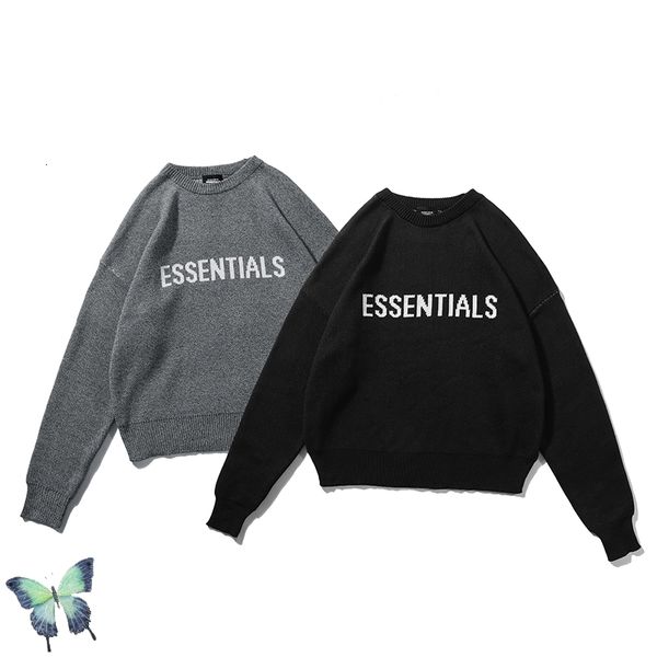 

2021 new knitting letter men women round-neck fashion casual sweater b9fg, White;black