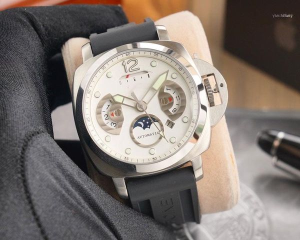 

wristwatches men watches 9100 automatic movement 44*12mm watch male clock high christmas party gift11, Slivery;brown
