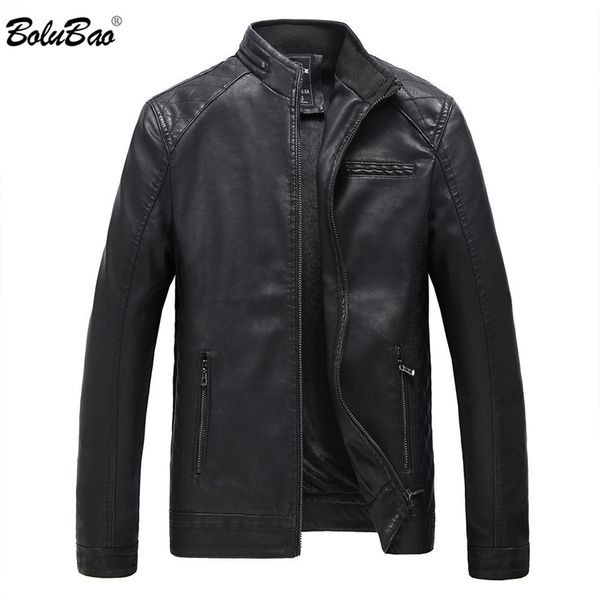 

bolubao brand men leather suede jackets autumn winter men pu leather jackets clothing male casual leather jackets coats 201114, Black;brown