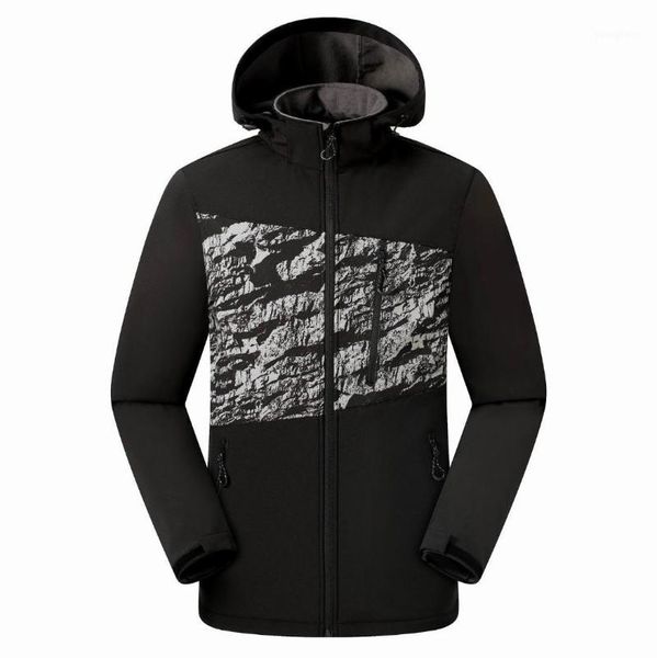 

outdoor jackets&hoodies 2021 autumn coat men hiking jacket softshell fleece windproof water repellent thicken sport wear camping1, Blue;black