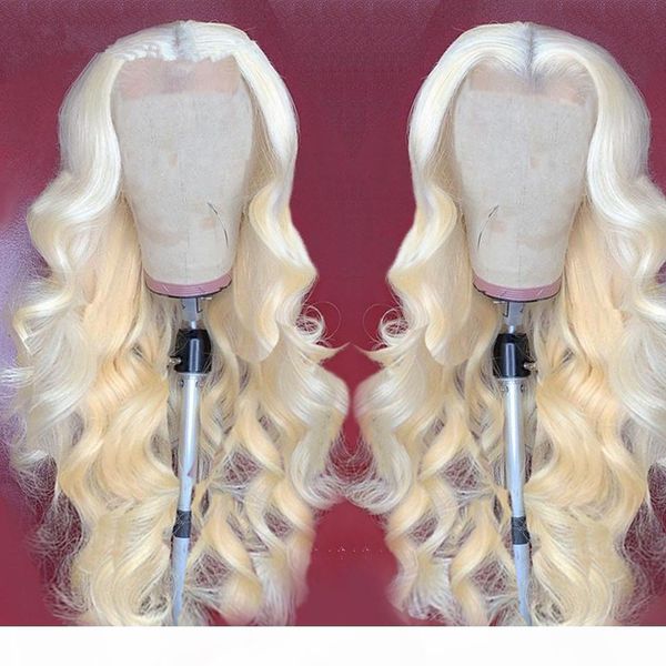 

13x6 lace wigs 613 natural wave human hair with baby hair for white women blonde color 130% density remy hair, Black;brown