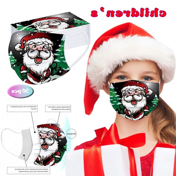 

headband masque delivery fast mscara 20c/50pc universal disposable high-quality christmas printed mask mascarillas