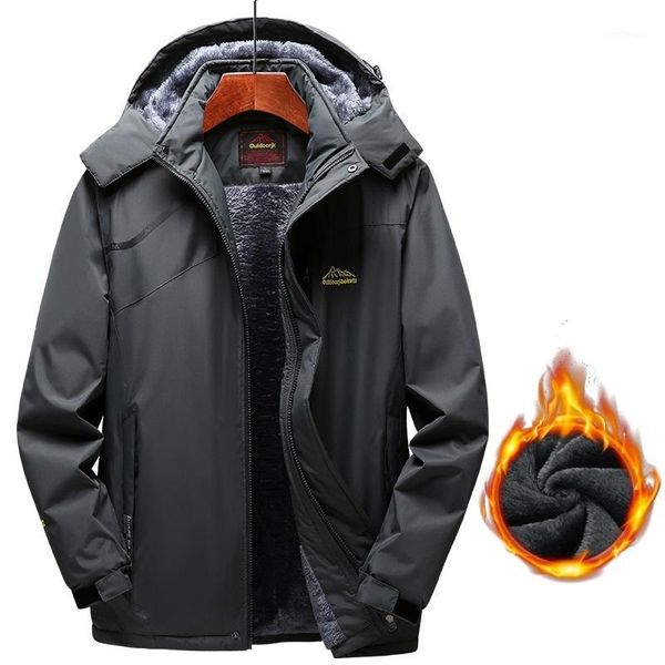 

men's jackets winter waterproof thermal jacket men thick velvet warm hooded parkas coats outdoor mountain fleece windbreaker jackets1, Black;brown
