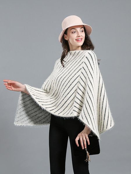 

autumn winter shawls women sweater warm wraps female knitted outwear irregular tassel fashion poncho woman pullove, Blue;gray