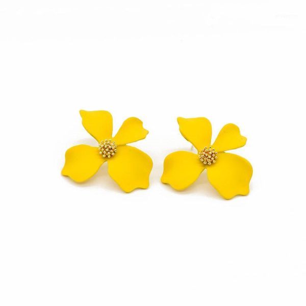 

flower stud earrings sweet flower petal earrings for women korean style cute femme earring wholesale jewelry gifts1, Golden;silver