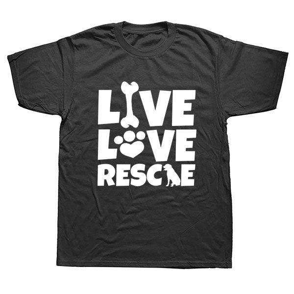 

live love rescue funny animal dog mom crazy cat funny graphic tee hoodie designers t shirts sweatshirt