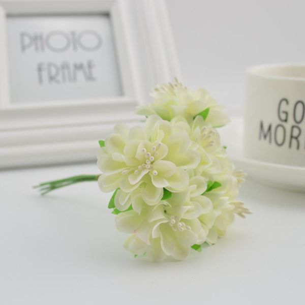 

6pcs silk carnation stamen wedding home decorative flowers scrapbooking diy needlework wreaths gifts box artificial flowers bbyheb bwkf