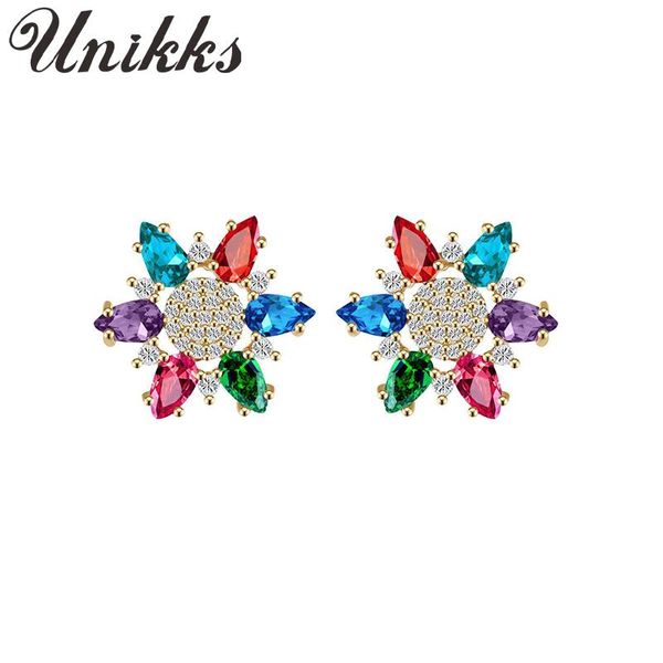 

colorful stud earrings for women, Golden;silver