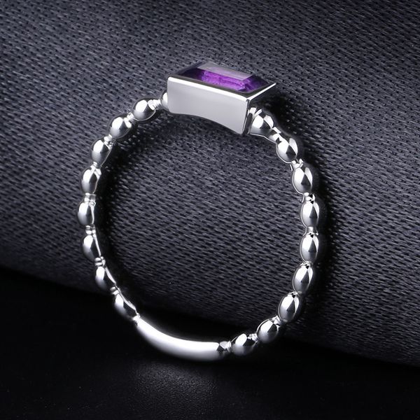 

factoryzknipurple gem's gemstone ballet amethyst 0.58ct rings natural 925 sterling silver trendy classic engagement fine jewelry fo, Golden;silver