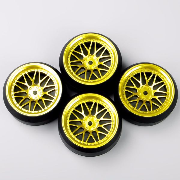 

4Pcs/Set 1:10 RC Car Model Accessory Parts Speed Drift 3 Degree Tires Tyre Wheel Rim For HPI HSP RC Car Accessories