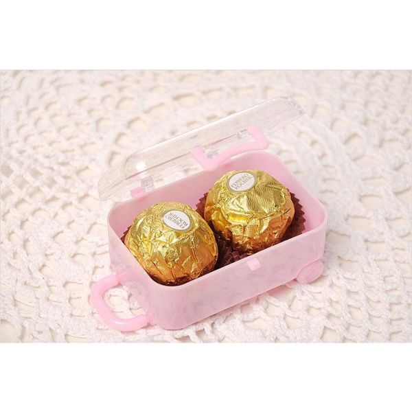 

wedding favor box acrylic plastic clear mini rolling travel suitcase candy box baby shower wedding favors party tab jlljsq soif