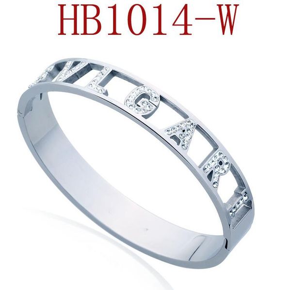 

hot luxury алмазного браслета дизайнер бренда top качество золото серебро cz браслеты из нержавеющей стали браслетов бесплатной доставки, Black