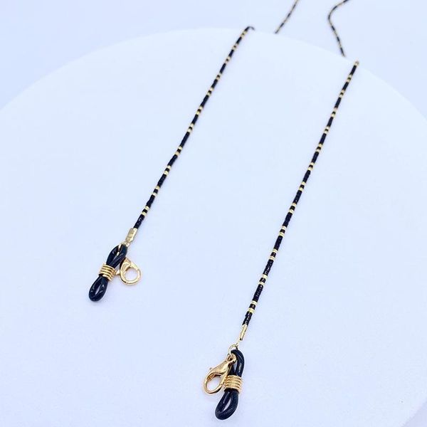 

2020 chic black beads mask lanyard glasses adjustable mask chain holder sunglasses chain necklace jewelry h bbywjx