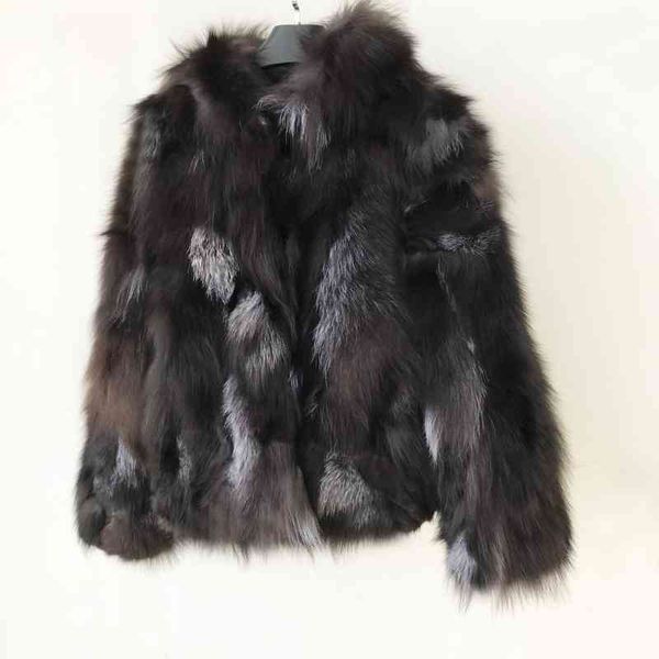 

women's fur & faux real coat genuine 100% jacket with hood women clothes wholesale retail price tsr628 7tli, Black