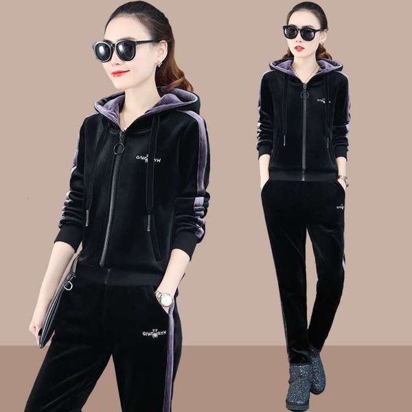 

plush casual sportswear set women's sweater8uy, Gray