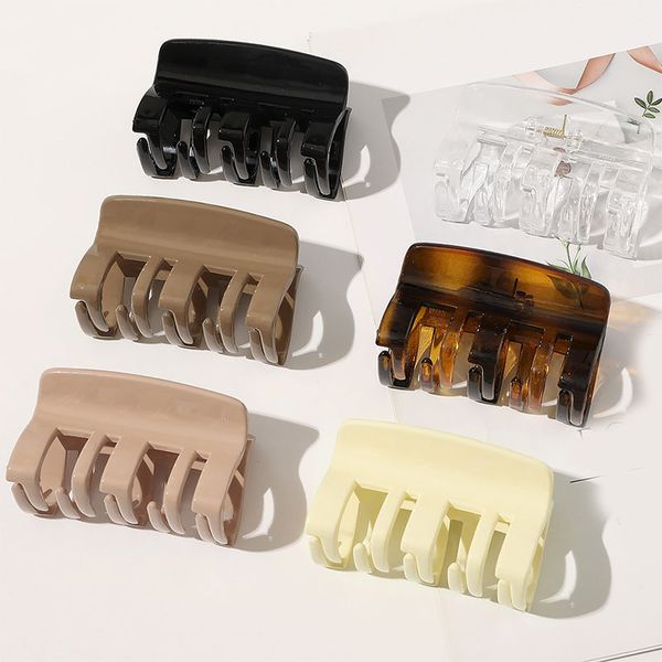 

hair accessories clamps plastic clip banana grips claw geometric acetate elegant solid color acrylic hairpin