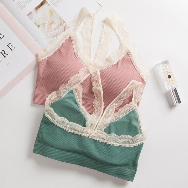 

efinny women slim camis women lace bra underwear female cotton lace straps backless tanks summer, Black;white