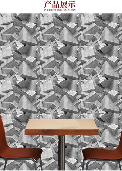 

wallpaper self-adhesive bedroom warm 3d stereo brick pattern modern simple geometry grey background wallpaper waterproof1