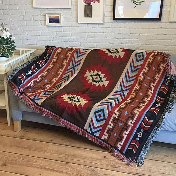 

blankets national style geometry throw blanket slipcover for plane travel bed supplies sofa 130x160cm1