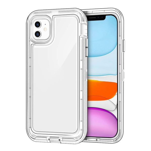 

для iphone 12 case 3in1 defender case soft tpu bumper clear hybrid задняя крышка для samsung s20 s21 ultra
