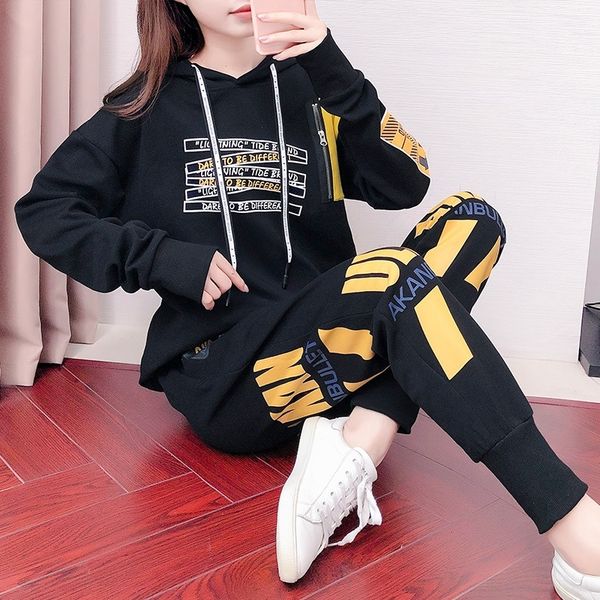 

nmew8 весна для осени спортивного костюма и женщин 2020 личности корейского стиля свитера sweaterloose нового моды темперамент случайные сви, Gray