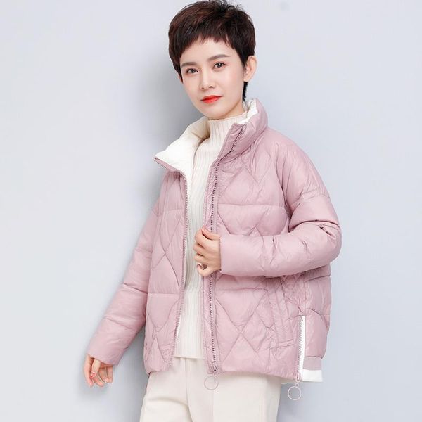

women's down & parkas white duck coat women winter loose warm puffer jacket korean short jackets 2021 parka d6818 yy1529, Black