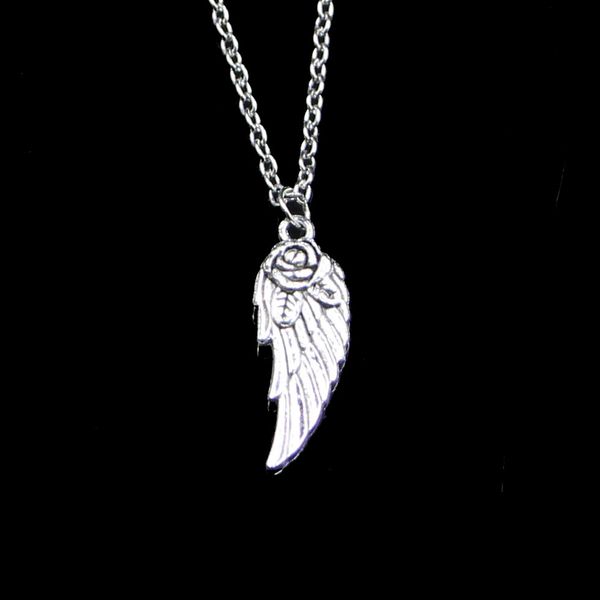 Мода 30 * 12мм Крылья ангела цветок ожерелье Ссылка цепи Женский Choker ожерелье Творческое ювелирных изделий партии подарка