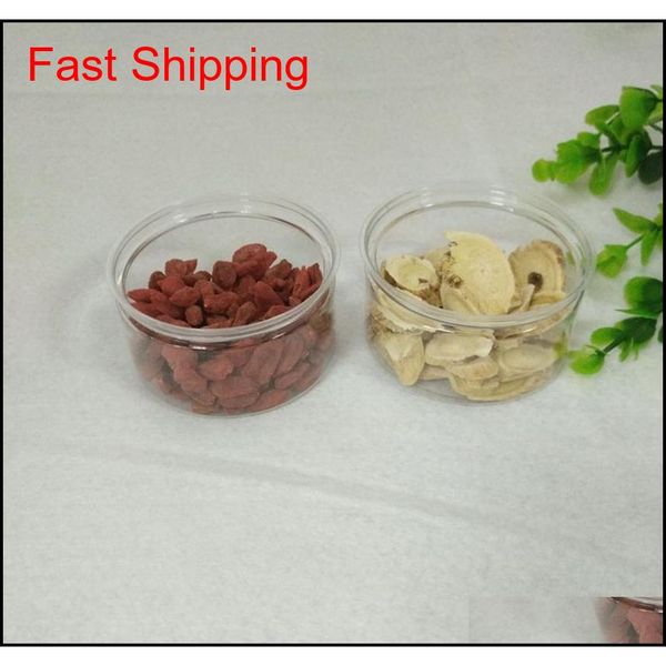 

100ml 67*30mm pet plastic jar with metal lid container food herb storage box food jars transparent food sealed qylafc bdetoys