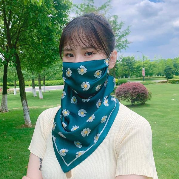 

huishi летний шарф для женщин защита от солнца для лица шарф silk brocade открытый вождение велоспорт зонт солнцезащитный шарфы шеи, Blue;gray