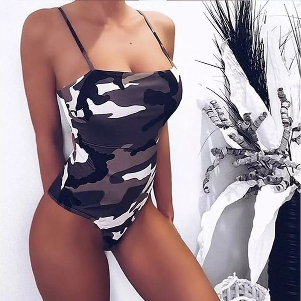 

oversize women camouflage bodysuit sleeveless bandeau ladies leotard bodycon bandage short jumpsuit romper s-xxl, Black;white