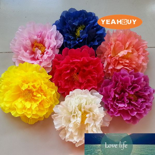 20 pcs 9Colors 17 cm tecido artificial folha de seda peônia para parede casamento diy decoração arco acessórios flor flor