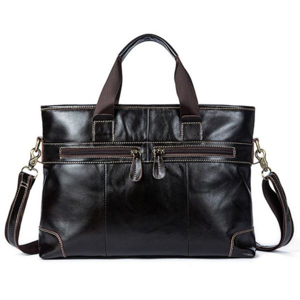

genuine leather men's bag handbag briefcases business men messenger bag natural cowskin vintage lapbags office briefcase