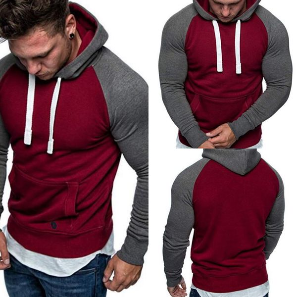

2021 new mens hoodies spring long sleeve crew neck loose hooded sweatshirts fashion casual male apparel, Black