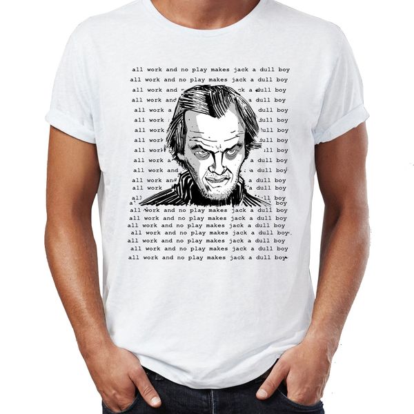 

men's t shirt the shining all work and no play makes jack a dull boy awesome artwork printed tee sport hooded sweatshirt hoodie