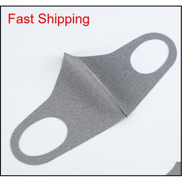 

30pcs black/pink washable reusable kpop face mouth mask 3d cloth dust safety fashion designer women men bts qylzgn bde_home, Silver