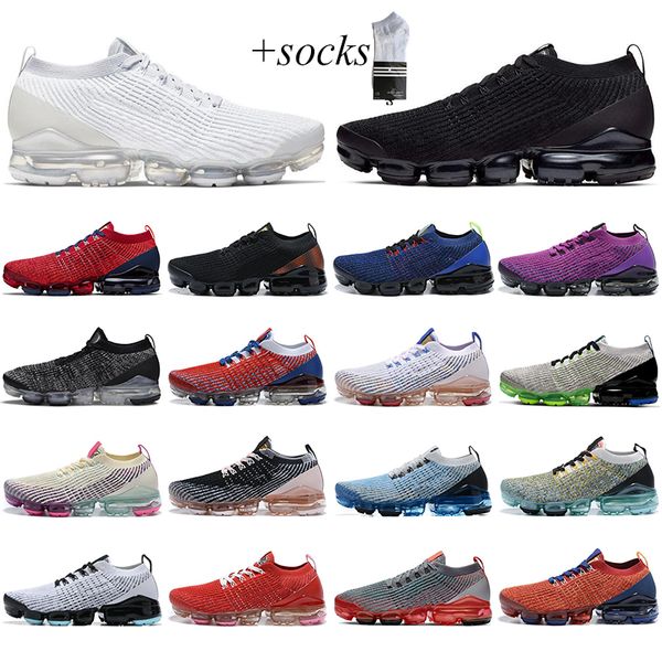 

3.0 running shoes for men women triple black white deep royal volt light blue jogging walking outdoor mens trainer sport sneakers, White;red