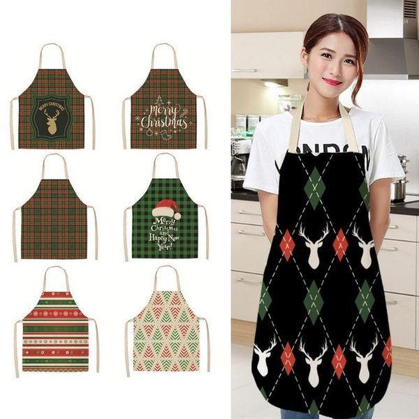 

linen merry christmas apron christmas decorations for home kitchen accessories 2020 new year gifts1