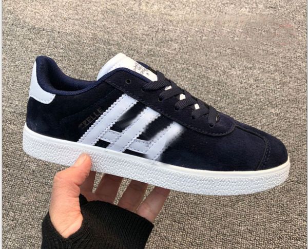 

size25-35new fashion kids gazelles boys girls shoe for baby parent child children samba trainers sneaker outdoor designers childr235n, Black