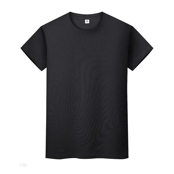 

new round neck solid color t-shirt summer cotton bottoming shirt short-sleeved mens and womens half-sleeved friciio