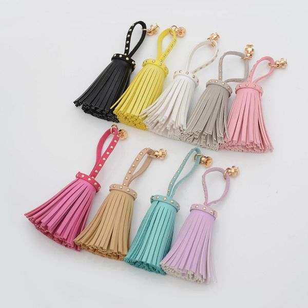

2pcs imitation suede rivets tassels fringe diy keychain earrings making curtain sewing accessories pendant flowers craft tassel h wmtffg