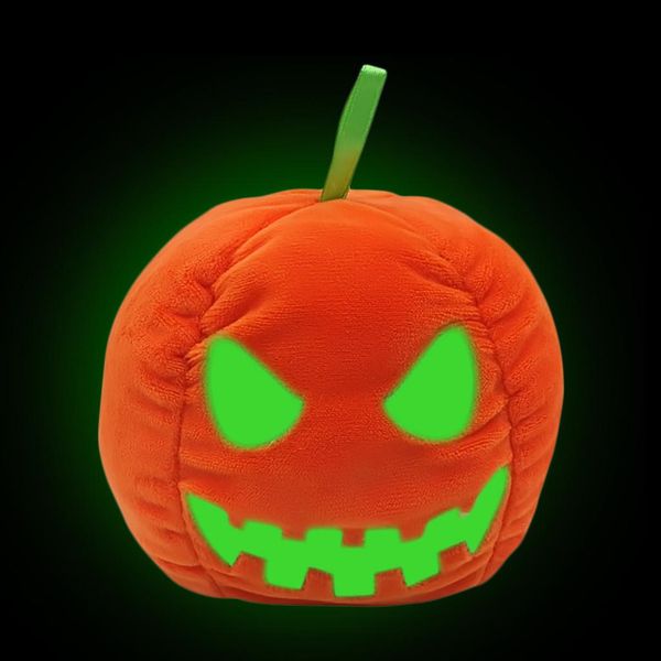 

cute halloween flip luminous ghost doll reversible plush toy double face expression pumpkin stuffed soft doll gift